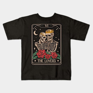 The Lovers Tarot Card Vintage The Lovers Tarot Kids T-Shirt